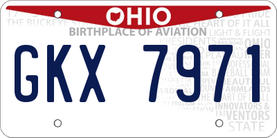 OH license plate GKX7971