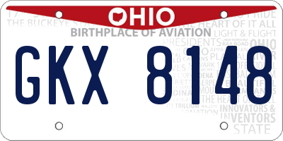 OH license plate GKX8148