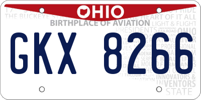 OH license plate GKX8266
