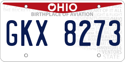 OH license plate GKX8273