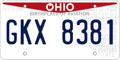OH license plate GKX8381