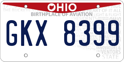 OH license plate GKX8399