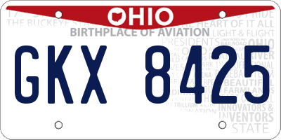 OH license plate GKX8425