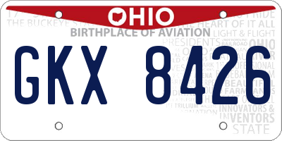 OH license plate GKX8426
