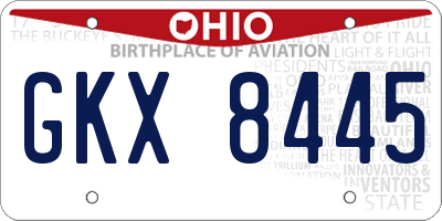 OH license plate GKX8445