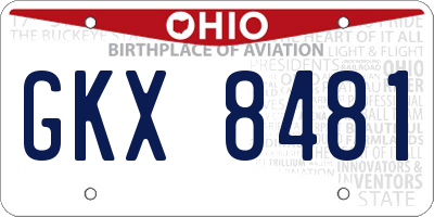 OH license plate GKX8481