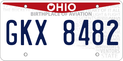 OH license plate GKX8482