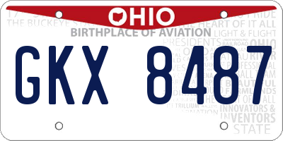 OH license plate GKX8487