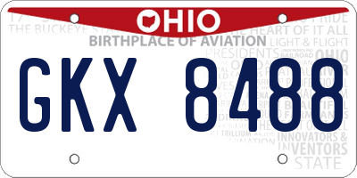 OH license plate GKX8488