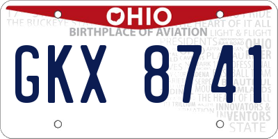 OH license plate GKX8741