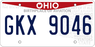OH license plate GKX9046
