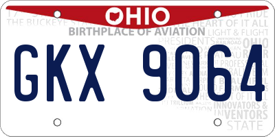 OH license plate GKX9064