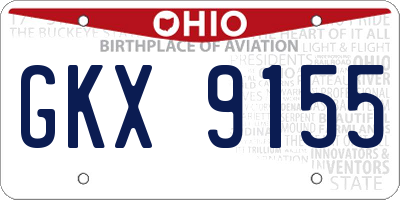 OH license plate GKX9155