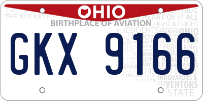 OH license plate GKX9166