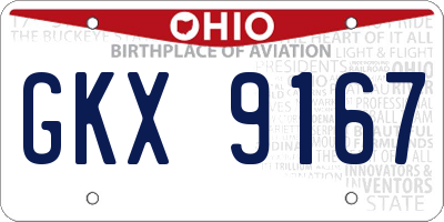 OH license plate GKX9167