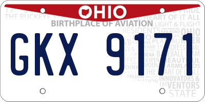 OH license plate GKX9171