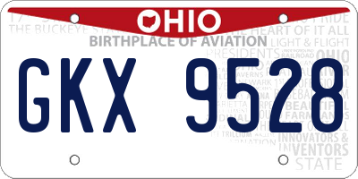 OH license plate GKX9528