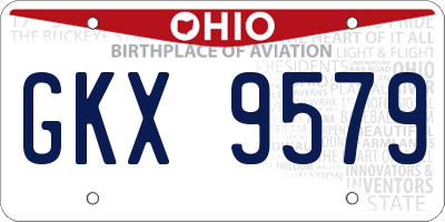 OH license plate GKX9579