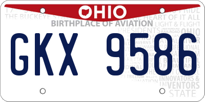 OH license plate GKX9586