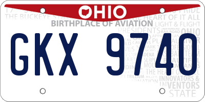 OH license plate GKX9740