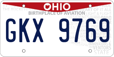 OH license plate GKX9769