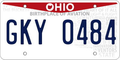 OH license plate GKY0484