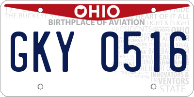 OH license plate GKY0516