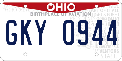 OH license plate GKY0944
