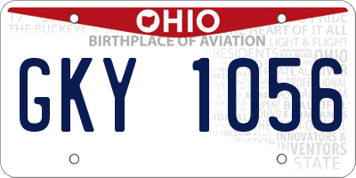 OH license plate GKY1056