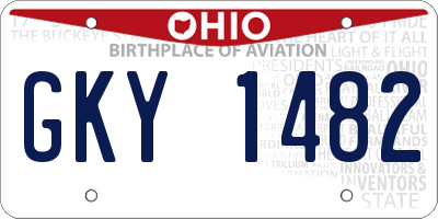 OH license plate GKY1482