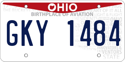 OH license plate GKY1484