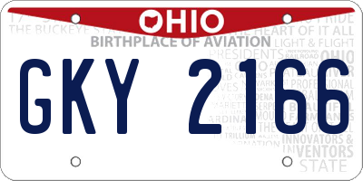 OH license plate GKY2166