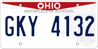 OH license plate GKY4132
