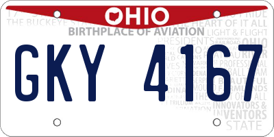 OH license plate GKY4167