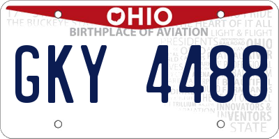 OH license plate GKY4488