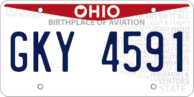 OH license plate GKY4591