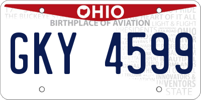OH license plate GKY4599