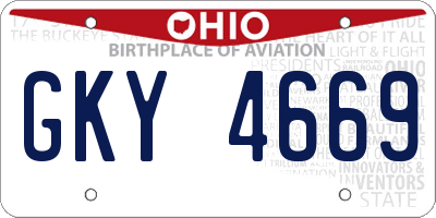 OH license plate GKY4669