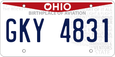 OH license plate GKY4831