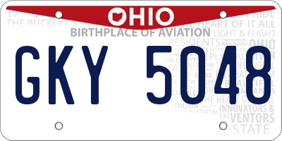 OH license plate GKY5048