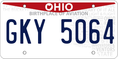 OH license plate GKY5064