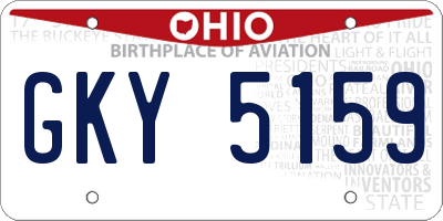 OH license plate GKY5159