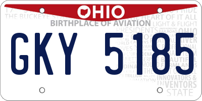 OH license plate GKY5185
