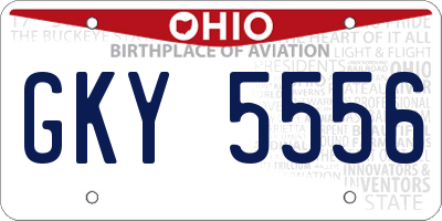 OH license plate GKY5556