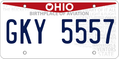 OH license plate GKY5557