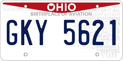 OH license plate GKY5621