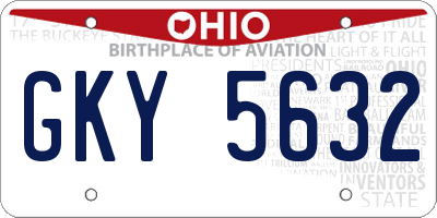 OH license plate GKY5632
