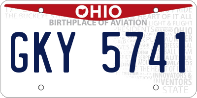 OH license plate GKY5741