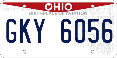 OH license plate GKY6056