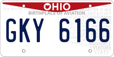 OH license plate GKY6166